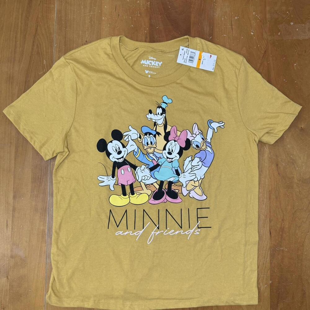 Disney Minnie And Friends Yellow Tee Women's - NWT